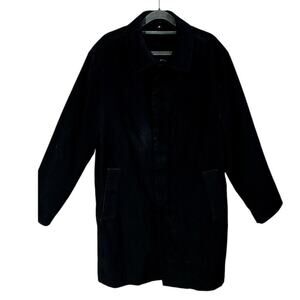 Calvin Klein Men's 38R Longline Dressy Overcoat Black Professional Office Winter